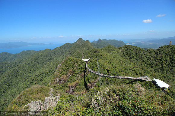 Looking down onto the Langkawi skybridge