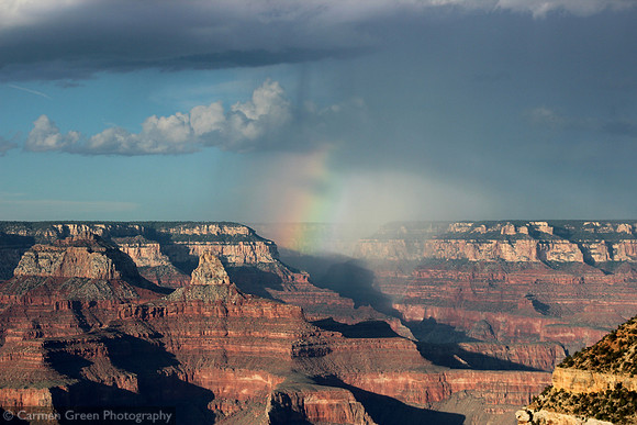 Rainbow over the Grand Canyon National Park