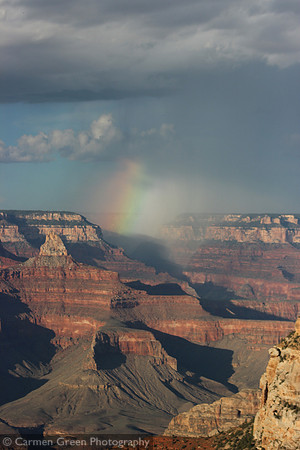 Rainbow over the Grand Canyon National Park