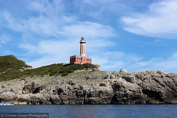 Lighthouse on the island of Capri, Italy