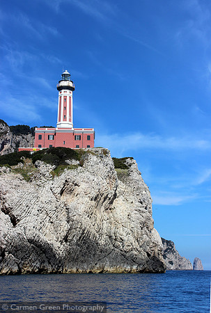 Lighthouse on the island of Capri, Italy