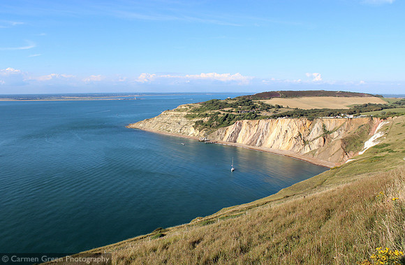 View over Alum Bay from the Isle of Wight Needles