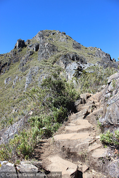 Final climb to the peak of Cerro Chirripó, the highest point in Costa Rica