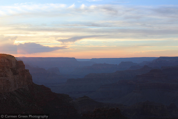 Grand Canyon National Park at sunset