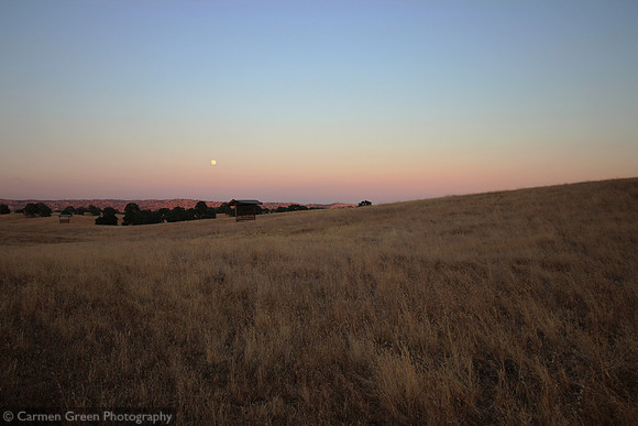 Sunset over a ranch near Chowchilla