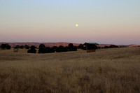 Sunset over a ranch near Chowchilla