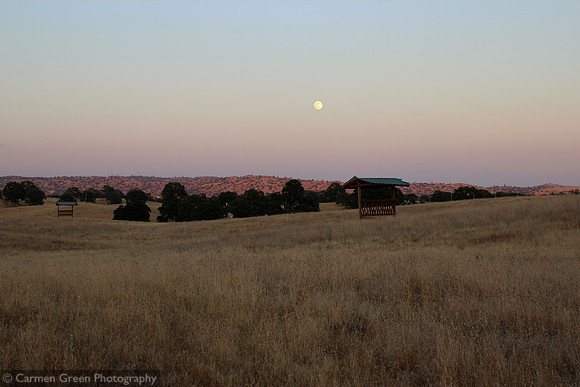 Sunset over a ranch near Chowchilla