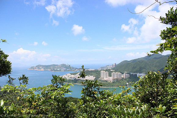 View from the Dragon's back hiking trail (Shek O) towards Stanley